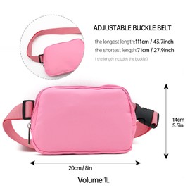 Long Keeper Bum Bag for Women Men - Running Belt Bag Fashion Waist Packs Fanny Pack with Adjustable Straps Crossbody Shoulder Bag for Gym Travel Hiking Workout