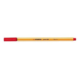 STABILO POINT 88 FINELINER PIGMENT LINER 88/040 (SINGLE PEN) - FLUORESCENT RED