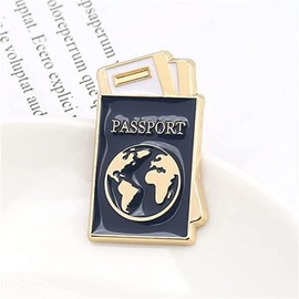 Travel Passport Jewelry Enamel Pin Brooch Pin Metal Badges Brooches Lapel Pin Backpack Bag Decoration Pins Pilot Gift
