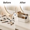 Desktop Makeup Organizer for Vanity and Desk - Plastic Storage