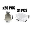 20 Pieces Hearing Aid Accessories, 1 Piece Storage Box, Dome