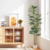 6ft Artificial Fiddle Leaf Fig Tree with Green Moss