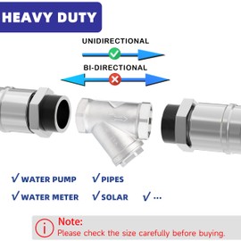 Industrial Plumbing Y Strainers NPT Female 2", Heavy Duty 304 Stainless Steel Y-Strainer, Y-Shaped Filter Valve Connector with 80 Mesh Screen to Remove Excess Impurities for Water Oil Gas DN50