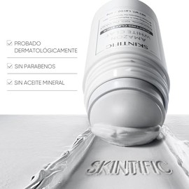 SKINTIFIC Mascarilla de ARCILLA BLANCA DE AMAZONIA en Barra, Purificadora con Niacinamida y NAG, Limpieza Profunda de Poros y Puntos Negros, Control  