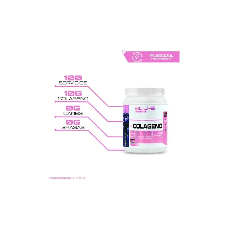 Colageno Hidrolizado Blu-e 1kg 100servicios Suplemento Polvo