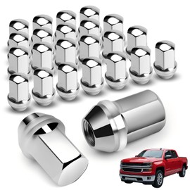SIJUN 14x1.5 Lug Nuts M14-1.5 Lug Nuts Set for Chevy Silverado 1500,GMC Sierra 1500,Ram 1500,Jeep Grand Cherokee,1.77" Height 7/8" Hex,Truck Nuts,Chevy Silverado 1500 Accessories,611-330 24PCS