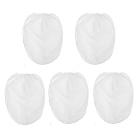 5Pcs 5 Gallon Paint Strainer Bags White Regular Fine Mesh Filters Bag Bucket Elastic Top Paint Strainer Bags for Hydroponics Painting Gardening (5)