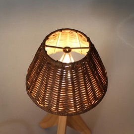 mini lampshades set of 2,mini rattan woven Lamp shade Set of 2,rattan small lampshade, boho replacement clip-on traditional shades