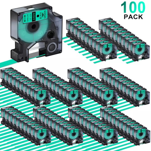 GREENCYCLE Compatible DYMO D1 Label Maker Tape 45019 S0720590 Black