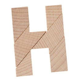 Bartl 102292 Mini Wooden Puzzle H Puzzle Made of 6 Small Wooden Pieces