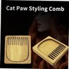 Mikinona Wood Beard Comb Anti-static for Men's Beard Styling Portable