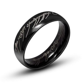Aurstore Lord of the Rings 6mm Tungsten Ring with Steel Chain 54cm, Tungsten carbide