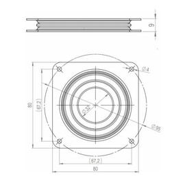 cyclingcolors Turntable Heavy Duty 80 x 80 mm Rotary Fitting 360° Ball Bearing Turntable Steel Pressure Ball Bearing 80 kg Swivel Extension with Turntable Plate Furniture Cabinets