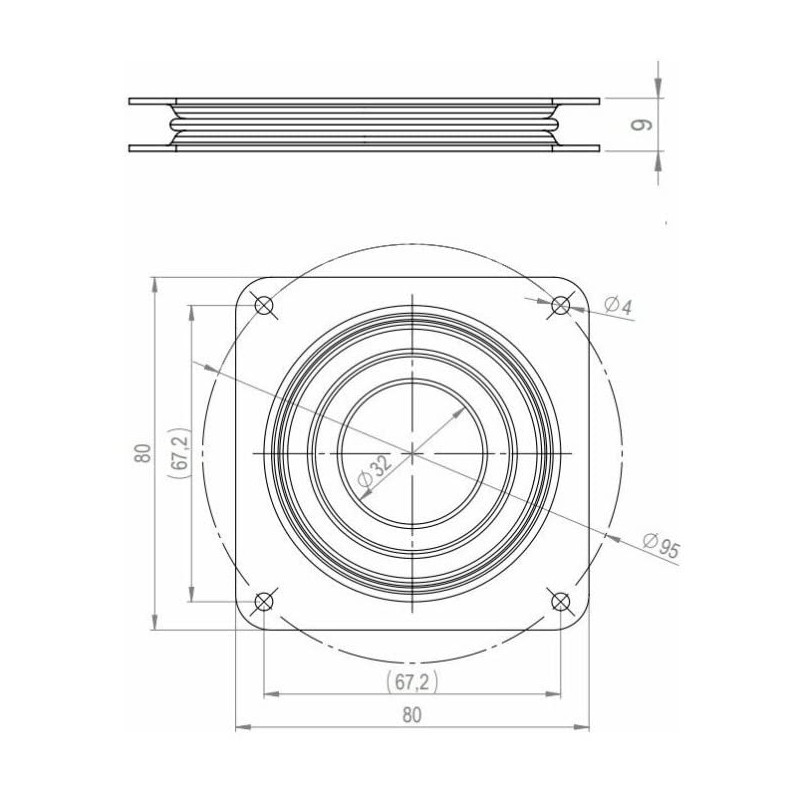 cyclingcolors Turntable Heavy Duty 80 x 80 mm Rotary Fitting