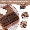 Jortmrd Set of 70 Wooden Vintage Letters Stamp with Numbers