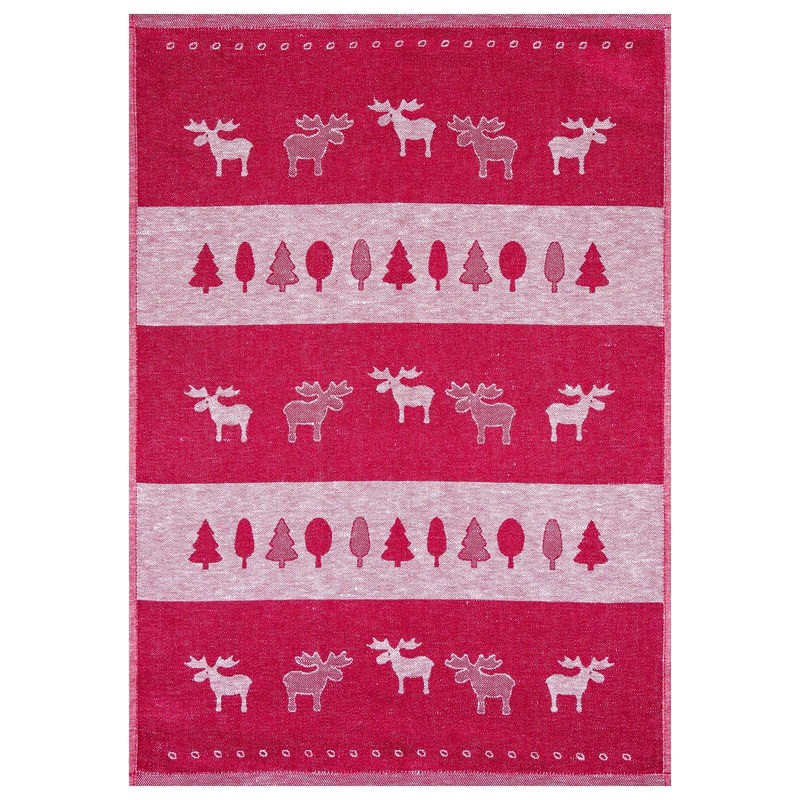 Kracht Pack of 3 Half Linen Jacquard Cloth Elk Series