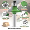 NICAVKIT 6 Pieces 8 mm Shank Rounding Cutter Standard Round