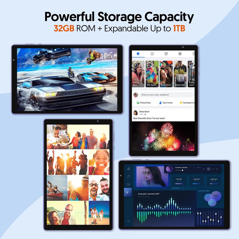 BAKEN 10 Inch Tablet, Android 12 Tablets, 4(2+2) GB RAM,