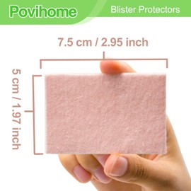 Povihome Moleskin Blister Pads, Heel Cushion, Heel Blister Prevention to Protect Skin from Rubbing Shoes