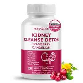 NURAFUSE Kidney Cleanse Detox Cranberry Dandelion - Supports Kidney Function, Promotes Detoxification