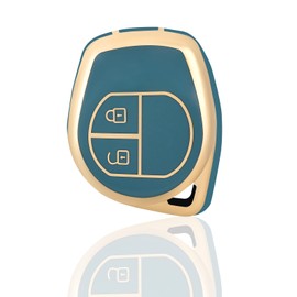 OFF WE GO OFF WE GO Autoschlssel Hlle Schlssel Hlle Schlsselhlle Cover fr Suzuki Alto III APV Baleno Carry Grand Vitara I Ignis II Jimny Samuria Schlsselbox Schlsselcover Schutz Geh?use, Blau Gold