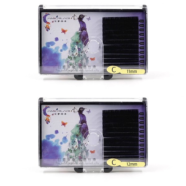 Lash Extension Supplies, 2 Trays 12 Rows Easy Fan Volume