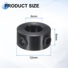 uxcell 4pcs Set-Screw Collars 6mm Bore, 1045 Steel Shaft Collars,