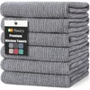 smiry Premium Kitchen Towels(18"x 28", 6 Pack), Large Cotton Dish