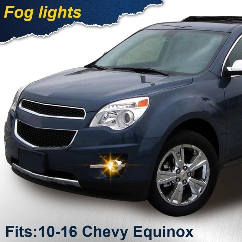 DOTCOM Fog Lights Fit Chevy Equinox L/LT/LTZ/LS 2.4L/3.6L 2010-2016