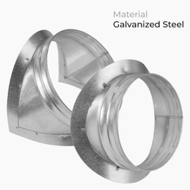 HVAC OV Saddle Take Off – Round 90 Degree Splitter for 10" Inch Duct with 6" Inch Outlet Branch Extension - Galvanized Steel Duct Connection Adapter - Collar for Air Intake/Exhaust Duct Work