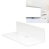 2Pcs Clear Floating Shelf Acrylic Fine Surface Delicate Modern Transparent