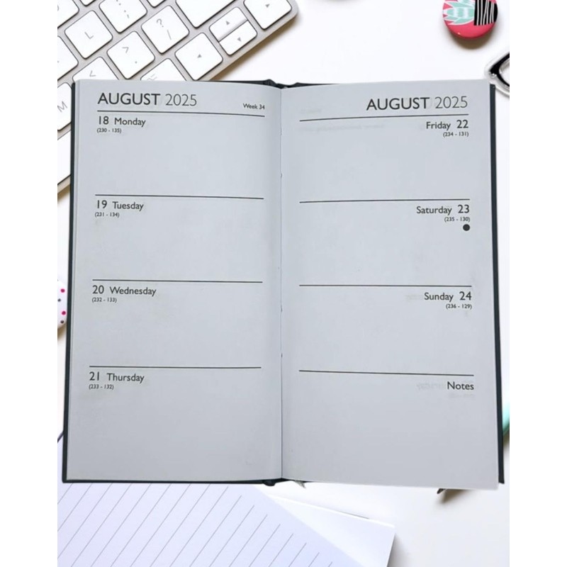 2025-2026 Slim Week to View Mid Year Academic Diary Student