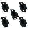 Strike Plate Matt Black Latch Door Frame + Dust Box