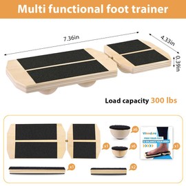 Umllpet Balance Board Single Leg Wood, Foot Trainer for Ankle Strengthening & Stabilization, Physical Therapy for Sprains, Posture Correction & Joint Pain Prevention, Ankle Training