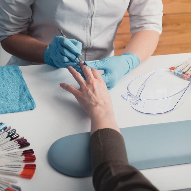 Zerodeko Cuenco para Manicura Acrílico Blanco Ajusta Mano para Remojar