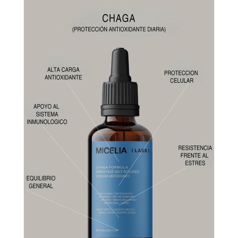 Extracto de Chaga Micelia Labs Conocido Como el "Rey de