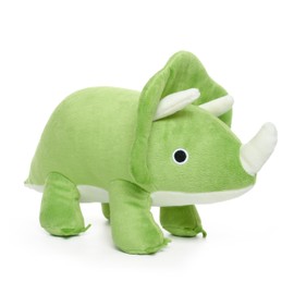 WEIGEDU Dinosaur Triceratops Stuffed Animal Plush Toys with Embroidered Eyes for Kids Boys Girls Birthday Bedtime Gift, 15.8 inches Green