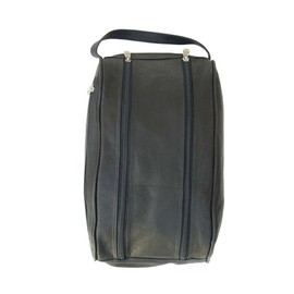Piel Leather Double Compartment Shoe Bag, Black, One Size