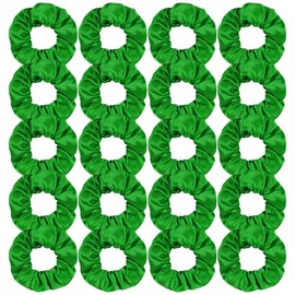 Semato 20 Pacs Matte Satin Scrunchies Bridesmaid Proposal Gifts Hair Ties Scrunchies for Women Girls Bachelorette Party Favors (Green)