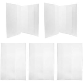 Gadpiparty Funda Protectora Transparente E para Libros y Cuadernos, Material Pp Resistente, Paquete de 5 Piezas Adecuado para Estudiantes