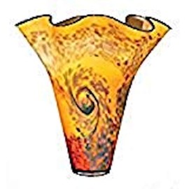 OK Lighting 17.0 Inch RNUM-Inch Decorative Glass Vase