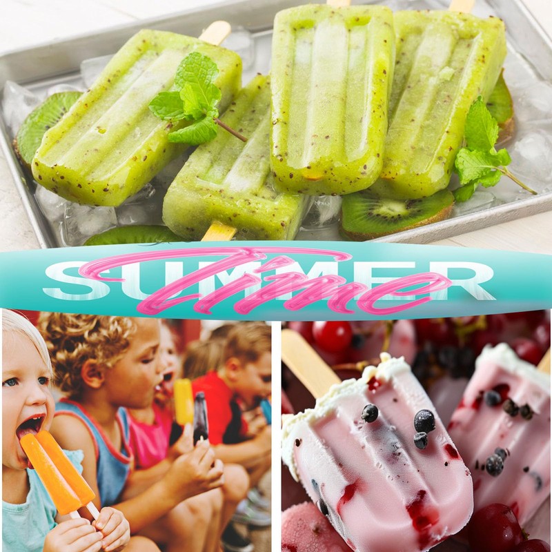 6-Cavities Silicone Popsicles Mold with 20 Sticks, Silicone Ice Pop