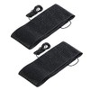 2 Black Lace-On Cover Grip Steering Wheel Stretch Vehicle Auto