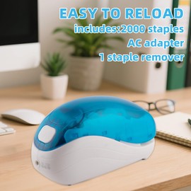 Craftinova Electric Stapler,Including 2000 Staples and 1 Staple Remover, Suitable for Palm Size and high Comfort，25 Sheet Capacity, AC Adapter or Battery Powered，Battery not Included