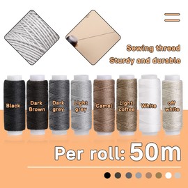 40 Pcs Leather Sewing Kit, Upholstery Repair Kit Sewing Kit, Leather Working Kit with 8 Upholstery Thread, Sewing Needles, Leather Craft Tool Kit for Carseat Backpack CarpetBoots, Shoes