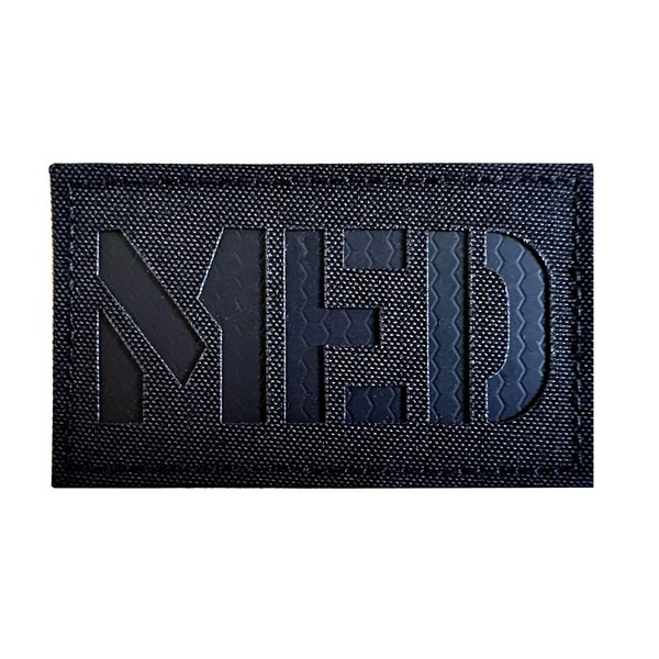 JUJUPUPS 2x3.5 Infrared IR MED Medic EMS EMT Patch Tactical