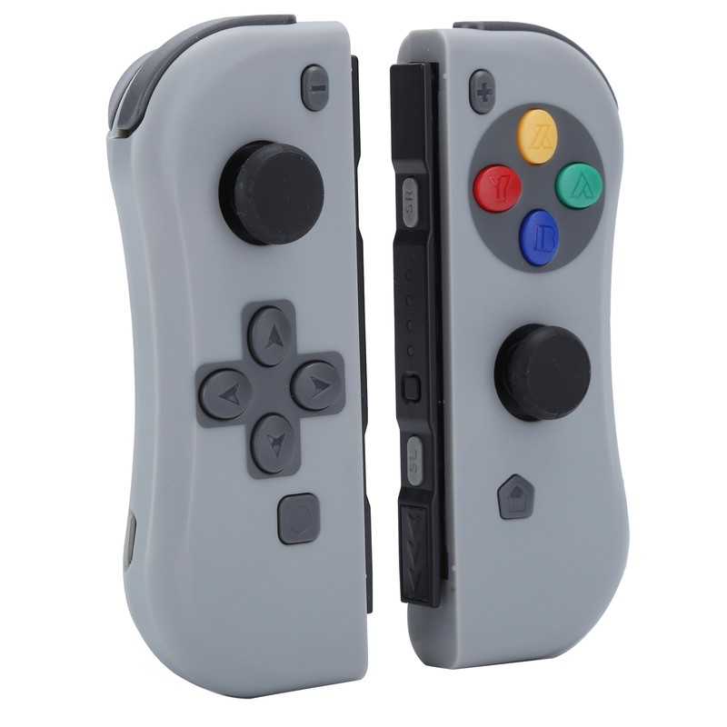 For Joycon Game Console Wireless Bluetooth Gamepad Right Left(gris foncé