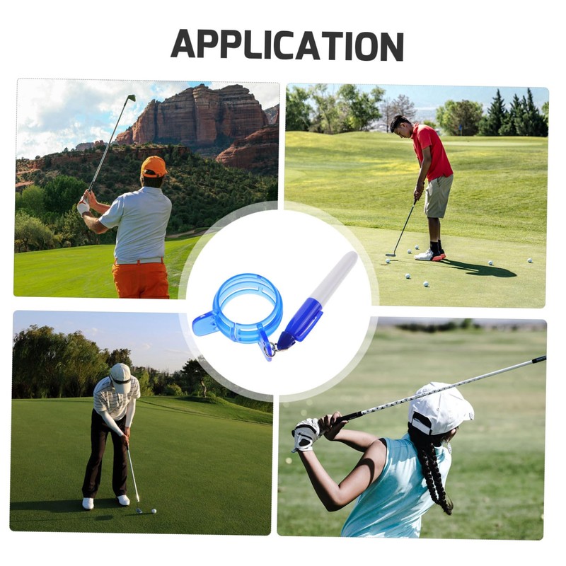 KICHOUSE 1 Set Golf Ball Marker Stencil Alignment Tool for