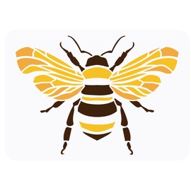 FINGERINSPIRE Bee Stencil 21 x 29.7 cm Reusable Datura Bumble Bee Drawing Stencil, DIY Craft Hornet Painting Template, Animal Bee Pattern Stencil for Wood, Tiles, Floor, Furniture, Fabric