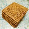 Handmade Square Rattan Drink Coaster-Rustic Style Decor Coaster for Dinning